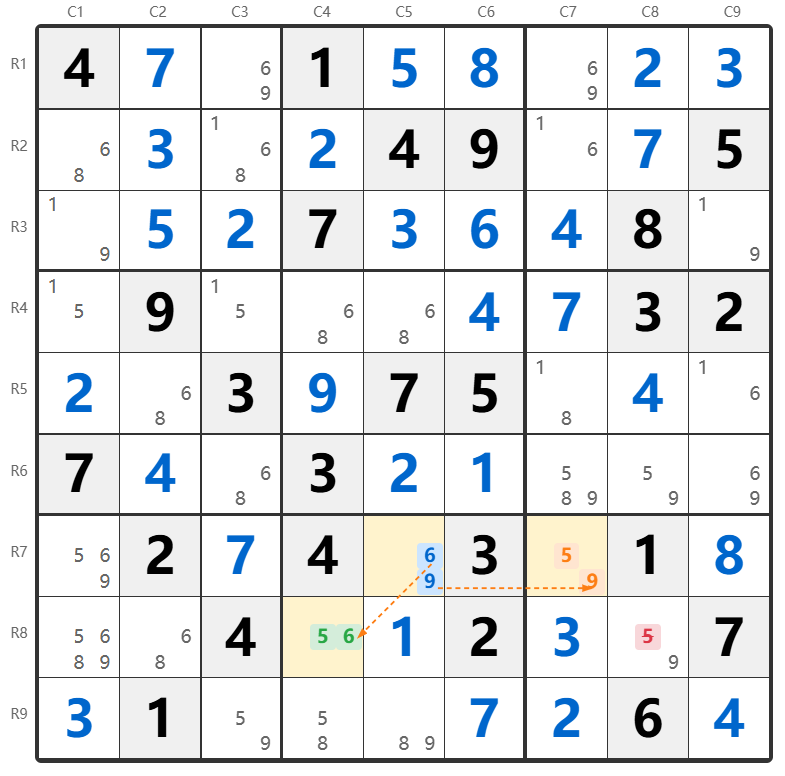 ตัวอย่าง XY-Wing 1