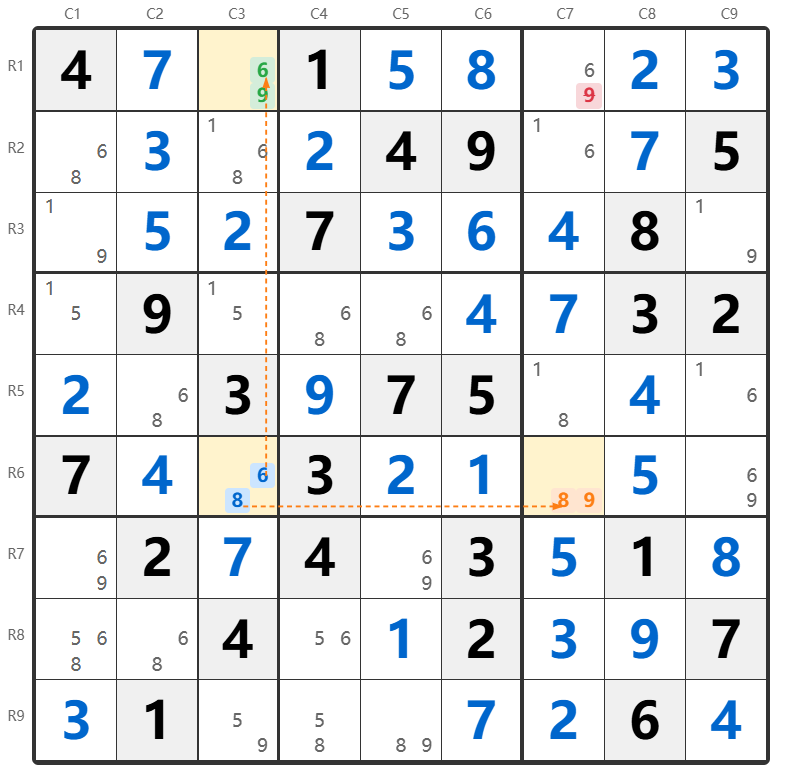ตัวอย่าง XY-Wing 2